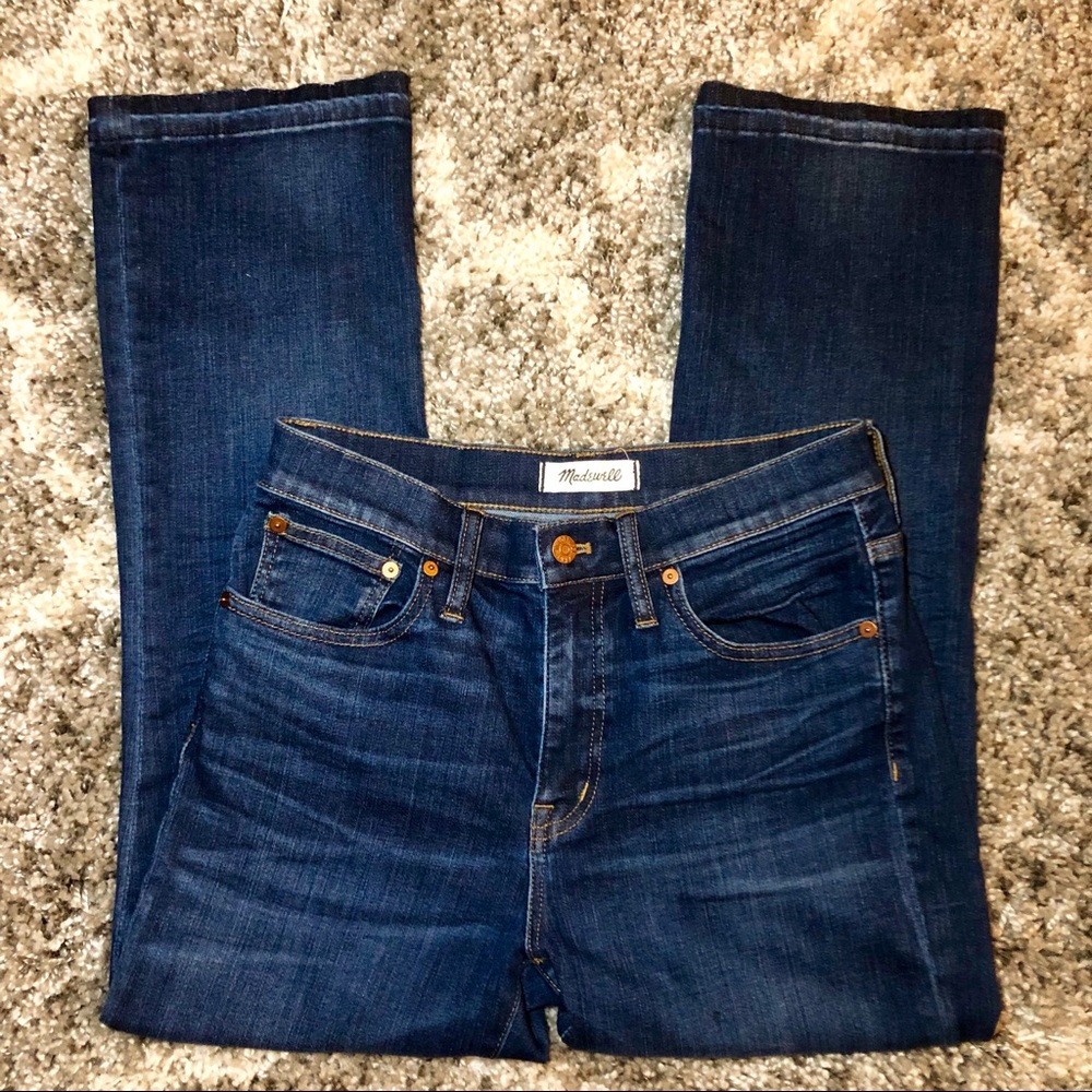 Madewell Cali Denim Boot Jeans in Dark Wash Denim